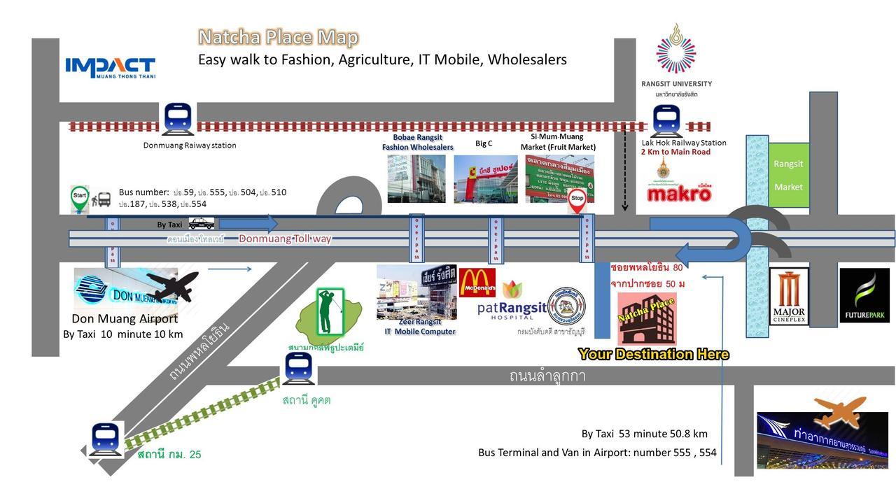 Natcha Place Rangsit Donmuang Exterior foto